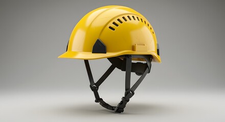 Yellow Safety Helmet: Industrial Construction Head Protection
