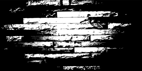 Grunge overlay layer. Abstract black and white vector background. Monochrome vintage surface with dirty pattern in cracks, spots, dots. Old wall in dark horror style design