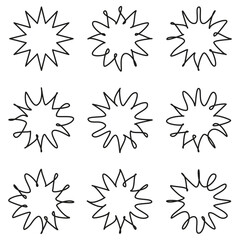 Firework burst icon. Celebration blast symbol. Black firework display. Vector illustration.