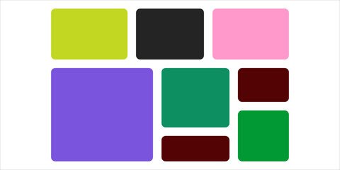 Modular shapes and bento grid, vector illustration template.