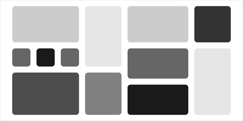 Modular shapes and bento grid, vector illustration template.