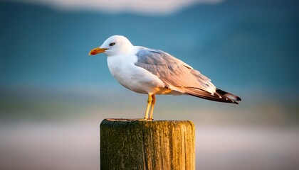 Obraz premium seagull on a post