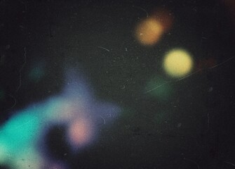 Oerlay light effect for photo. Grainy colored Film Burn Light Photo Overlay, Using Screen Mode, Abstract Background, Rainbow Lens Leaks Prism Colors, Trend Design, Creative Defocused Effect