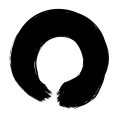 Grunge Round Shapes and Circle Banner Vector Collection Zen Enso Brush for Vintage and Distressed Design Projects