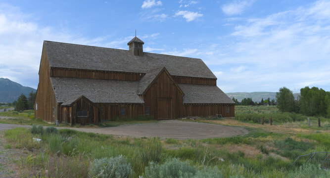 Old Wooden Ranching Cattle Barn
