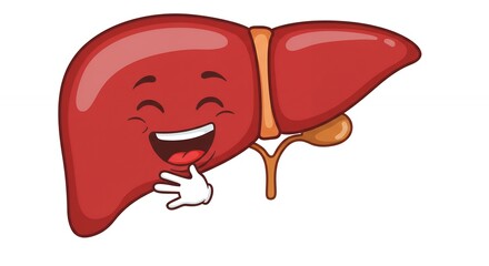 Cartoon liver illustration