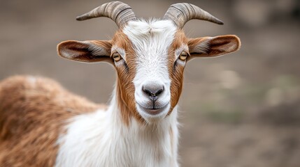close up of a young goat