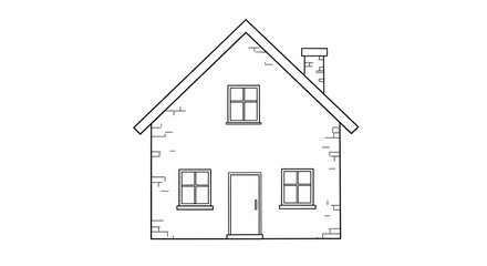 Simple drawing of a house illustration