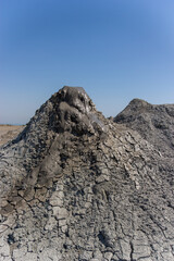 Mud Volcano Erupts in Arid Landscape of Azerbaijan