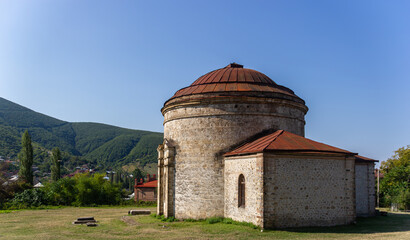 Fototapeta premium An Old Round Church Stands in Azerbaijan