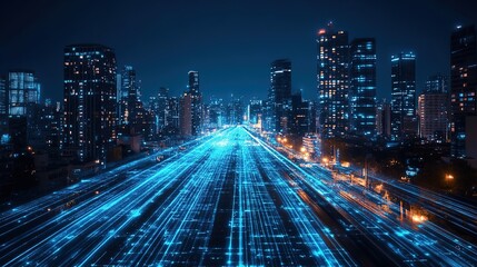 Fototapeta premium traffic in hong kong at night