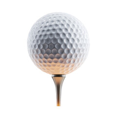 A high-quality 3D illustration of a golf ball on a tee on transparent background

