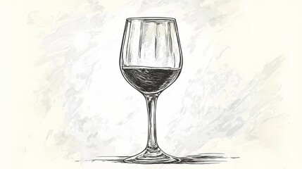 Hand drawn illustration of a wine glass.