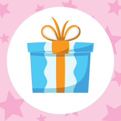 Gift Box Present with Various Bright Colorful Wrapper Cartoon Vector