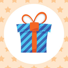 Gift Box Present with Various Bright Colorful Wrapper Cartoon Vector