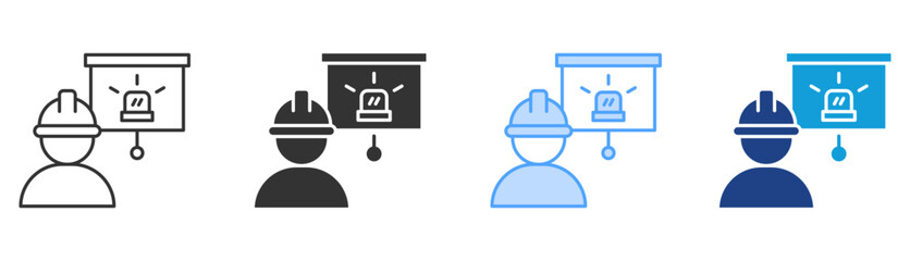 Emergency Plan Icon Set Multiple Style Collection