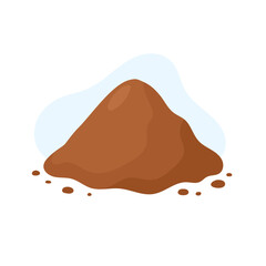 A mound of ground coffee sits on a smooth surface, its rich brown color inviting coffee enthusiasts. The background is soft and subtle, enhancing the focus on the coffee.