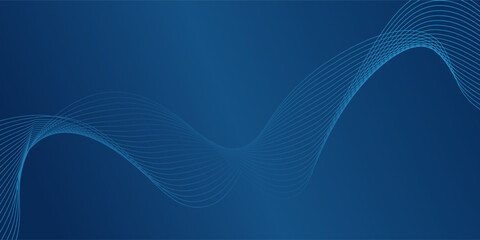 blue wave line background design smooth