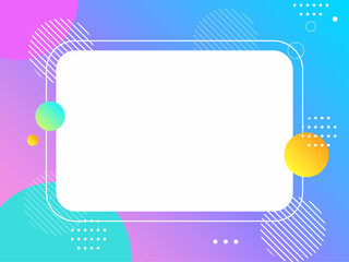 背景　水色　円　フレーム　グラデーション　