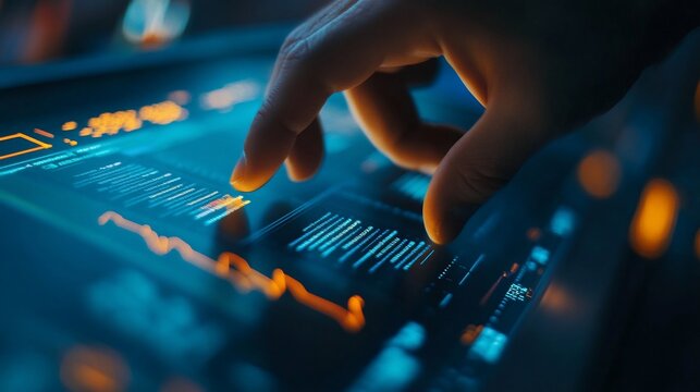 Analyzing Data on Digital Screen: Finger Touching Touchscreen Interface