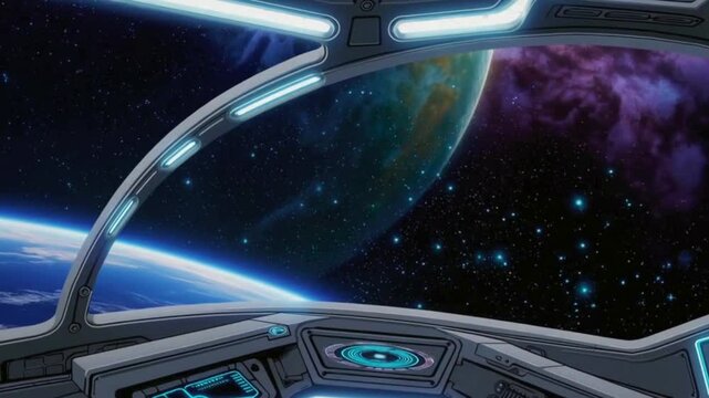 POV of a Spaceship Approaching Earth at High Speed