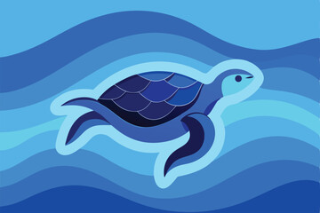 sea turtle vector illustration