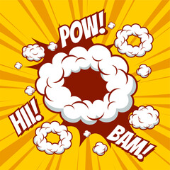 abstract comic background with blank speech bubble vector illustration