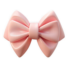 Pink bow clipart isolated on transparent background