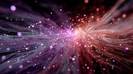 Naklejka premium Cosmic Energy Flow in Space