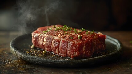Perfectly Seared Roast Beef on a Rustic Platter