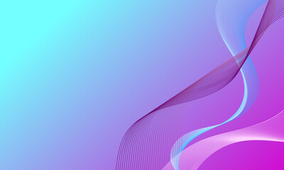 blue purple violet smooth lines wave curve on soft gradient abstract background