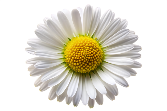  common daisy blossom  isolated on white background PNG , AI GENERATED