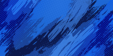 blue color pattern gradient grunge texture background. Dots pop art comics sport style vector illustration Abstract background dark blue with modern corporate concept