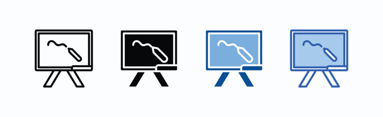 Chalkboard icon sheet multiple style collection isolated vector