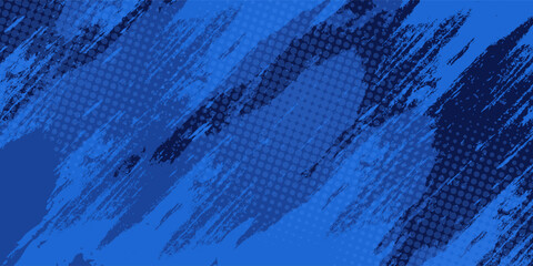 blue color pattern gradient grunge texture background. Dots pop art comics sport style vector illustration Abstract background dark blue with modern corporate concept
