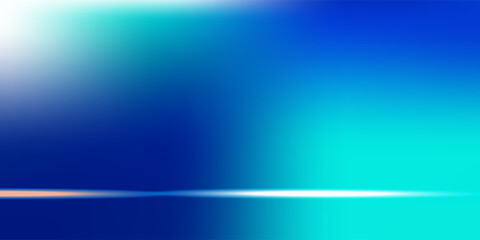 Blue green gradient studio room, abstract background pattern, walls and floor reflect neon lights, dark tones and feel speed of digital technology connected blue-green background. Future technology.