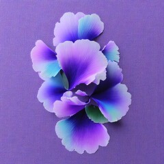 Abstract Purple And Blue Flower Petals Swirling Softly Dreamy Design
