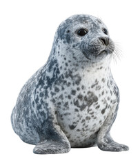 Playful grey seal pup at seashore marine life natural habitat coastal environment cut out png