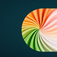 Abstract Rainbow Fabric Spiral on Dark Background