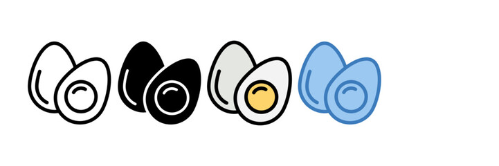 Boiled Egg Icon Element For Design