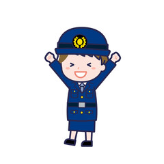 警察官／ななめ／女性 03