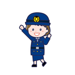 警察官／ななめ／女性 06