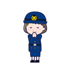 警察官／ななめ／女性 24