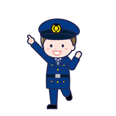 警察官／ななめ／男性 05