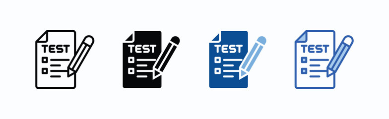 Test icon sheet multiple style collection isolated vector
