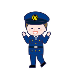 Fototapeta premium 警察官／ななめ／男性 07