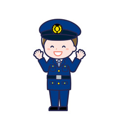 警察官／ななめ／男性 11