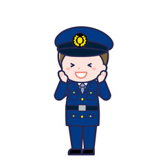 Fototapeta premium 警察官／ななめ／男性 21