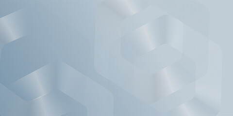 Abstract hexagon lines on gray background. Geometric stripe line art design modern