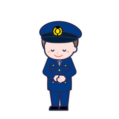 警察官／ななめ／男性 08